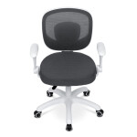 Dětská židle, výškově nastavitelná, šedá síťovina, KA-K1062 GREY