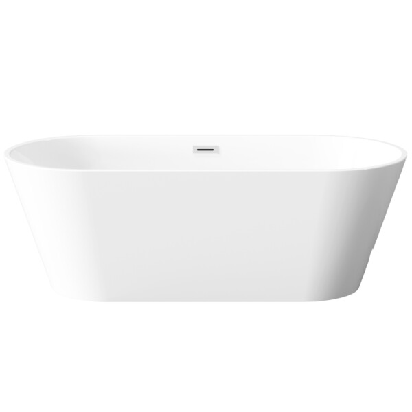 INVENA - Volně stojící vana 170 cm Limnos se sifonem chrom AN-00-110-KPL