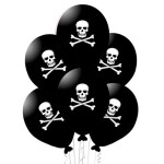 Balonek pirát černý 6 ks Balonek pirát černý 6 ks