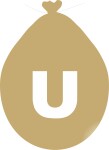 Balónek písmeno U zlaté balonky.cz Balónek písmeno U zlaté balonky.cz