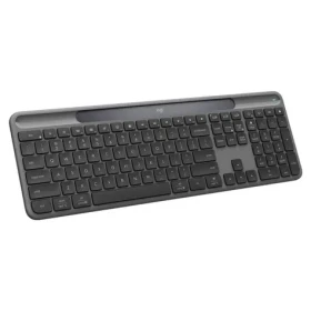 Logitech Signature Slim Solar+ šedá / bezdrátová klávesnice / US layout / Bluetooth / solární napájení (920-013764)