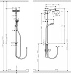 HANSGROHE - Crometta Sprchová souprava E 240 Showerpipe pro renovace, EcoSmart 9 l/min, chrom 27289000