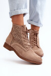 Dámské botky se vzorem béžové S.Barski HY66-136 36