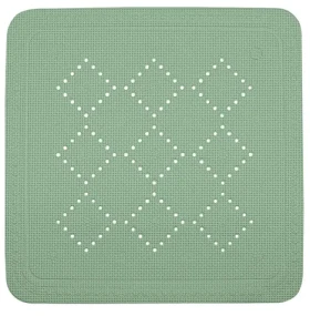 Spirella ALASKA mechově zelená / Protiskluzová podložka do sprchy / PVC / 55 x 55 cm