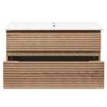 Koupelnová skříňka 2 zásuvková s umyvadlem Naturel Savona 98x53x44,8 cm dub Halifax mat SAVONA2100DH SAVONA2100DH