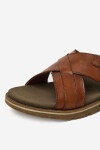 Pantofle Rieker 24393-24 Přírodní kůže (useň) - Lícová