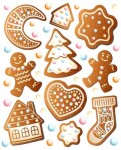 Tulimi Barevná, veselá nažehlovačka Christmas Cookie - velký arch