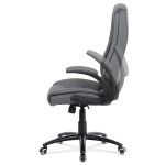 Kancelářské křeslo, houpací mechanismus, šedá ekokůže, KA-G301 GREY