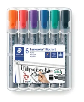 Staedtler Lumocolor / Popisovač na flipchart / sada 6 ks / šíře stopy 2-5 mm / 6 barev (356 B WP6)