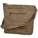 Stylová dámská koženková crossbody kabelka Herta, khaki