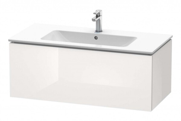 DURAVIT - L-Cube Umyvadlová skříňka 40x102x48 cm, 1 zásuvka, lesklá bílá LC614202222