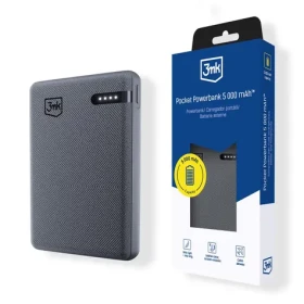 3mk Pocket 5000mAh šedá / Powerbanka / 12W / USB-C (5903108605410)