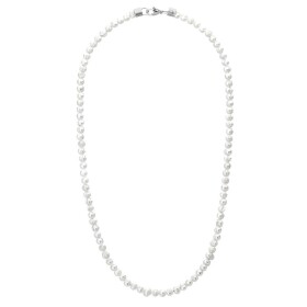 Pánský náhrdelník z pravých sladkovodních perel Giorgio, Stříbrná 50 cm Bílá