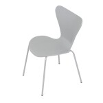 Židle jídelní, šedý plast, čtyřnohá kvová podnož