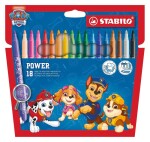 Vláknový fix - STABILO power PAW Patrol - 18 ks sada - s potiskem PAW Patrol