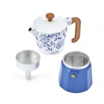 Kitchen Craft Moka konvička La Cafetière Venice, modrá barva, kov