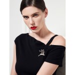 Vánoční brož Swarovski Elements Rudolf 2 - vánoční sob, Zlatá