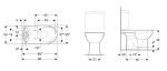 GEBERIT - Selnova WC kombi mísa, spodní odpad, bílá 500.151.01.7