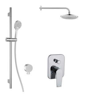 Kielle - Harmonia Sprchový set s baterií pod omítku, pro 2 spotřebiče, s příslušenstvím EcoSpare a tělesem, chrom 20623SP80
