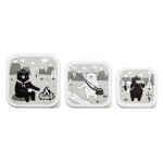 Sass & belle Krabičky na svačinu Bear Adventure - set 3 ks, šedá barva, plast