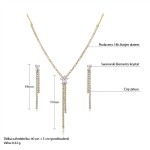 Souprava náhrdelníku a náušnic Swarovski Elements Campanita, Bílá/čirá 40 cm + 5 cm (prodloužení)