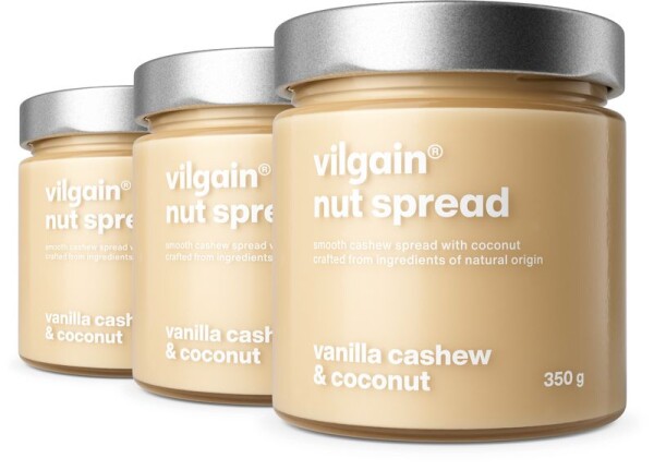 Vilgain Nut Spread – 3× Kešu a kokos s vanilkou 350 g