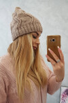 Fleecová čepice Sylwia K244 tmavě béžová UNI
