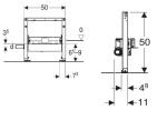 GEBERIT - Duofix Předstěnová instalace pro sprchu, výška 50 cm, s odtokem ve stěně 111.593.00.2