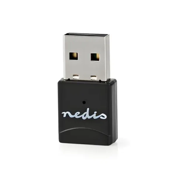 Nedis Wi-Fi USB adaptér AC600 / Wi-Fi adaptér / Dual-Band 2,4 a 5 GHz / USB 2.0 / 600 Mb/s (WSNWM610BK)