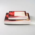 Cake star vánoční krabice "vánoční koule" červená malá 25x15x5cm