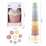 Kelímky stohovací věž 40,8 cm vlnky 8 ks, Wiky, W047777