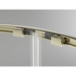 MEXEN - Exo čtvrtkruhový posuvný sprchový kout 80 x 80, transparent, zlato 8132-080-080-50-00