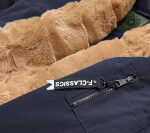 Tmavě modrá dámská zimní bunda parka (CAN-588) odstíny modré XL (42)