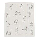Eulenschnitt Přírodní houbová utěrka Rabbit – set 3 ks, bílá barva, krémová barva