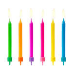 Svíčky dortové neonové 6 ks - Albi