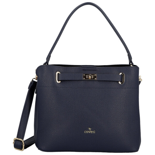 Luxusní dámská koženková kabelka do ruky Candice, tmavě modrá