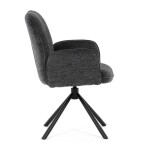 Jídelní židle, černá, hladká látka, DCH-D1330 BK2