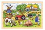 Goki Puzzle Farma pana Millera 24 dílků - dřevěné