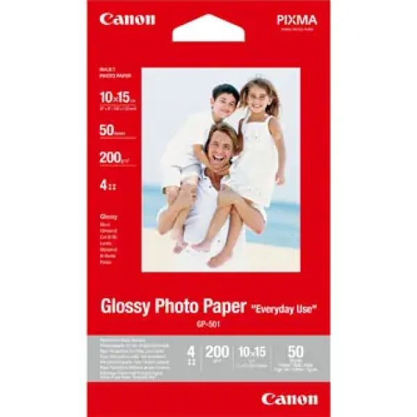 Canon GP-501 / Fotopapír / lesklý / 10x15 cm / 200 g/m2 / 50 ks (0775B081)