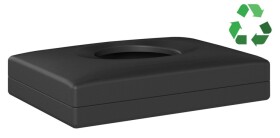SAPHO - ECOLORED zásobník hygienických sáčků, 13,5x9,5x3,2cm, ABS, Soft Touch, černá mat A58401VB