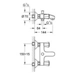 GROHE - Costa L Vanová baterie, chrom 25450001