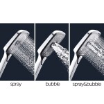 Mereo Viana vanová baterie s talířovou hranatou sprchou, černá CBE60101SG