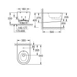 GROHE - Essence Závěsný bidet s přepadem, PureGuard, alpská bílá 3957400H