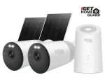 IGET HOMEGUARD HGWNK108402S / Bezdrátový kamerový set / 2K QHD / 10CH NVR / 2x bateriová kamera + solar / PIR / IP66 (75020573)