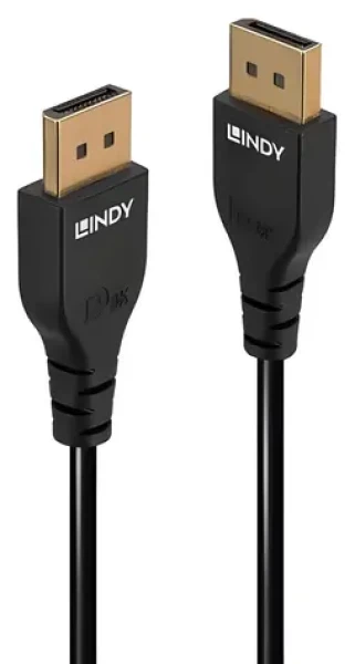 Lindy Slim DisplayPort 1.4 černá / Přípojný kabel / DisplayPort - DisplayPort / 2 m / 8K / 144 Hz (36462)