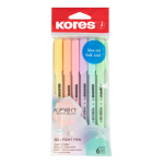 Kores Pastel Pen kuličkové pero sada 6 ks