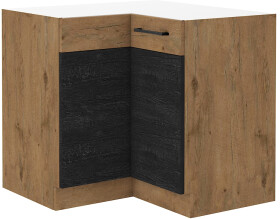 Spodní rohová skříňka Vigo 90x90 ND 2F BB Barva korpusu: Dub Lancelot, Barva dvířek: Dark wood