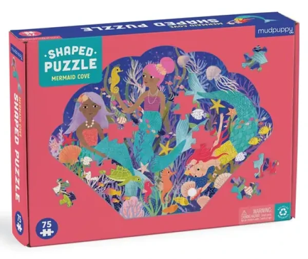 Mudpuppy Puzzle Zátoka mořských víl - ve tvaru mušle