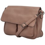 Trendy dámská koženková crossbody kabelka Rosica, starorůžová