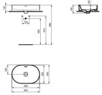 IDEAL STANDARD - Strada II Umyvadlo s přepadem 60x40 cm, s Ideal Plus, bílá T3604MA